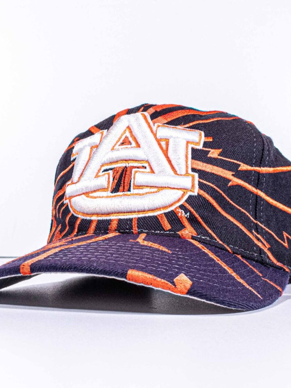 Vintage 90s Auburn Tigers Starter Collision Snapback Hat Cap Blue Orange NCAA